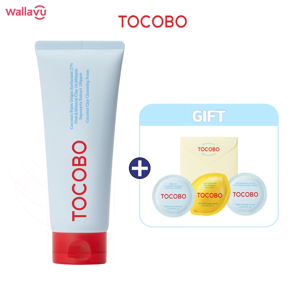 Sữa Rửa Mặt Tạo Bọt Tinh Chất Dừa Tự Nhiên TOCOBO Coconut Clay Cleansing Foam 150ml