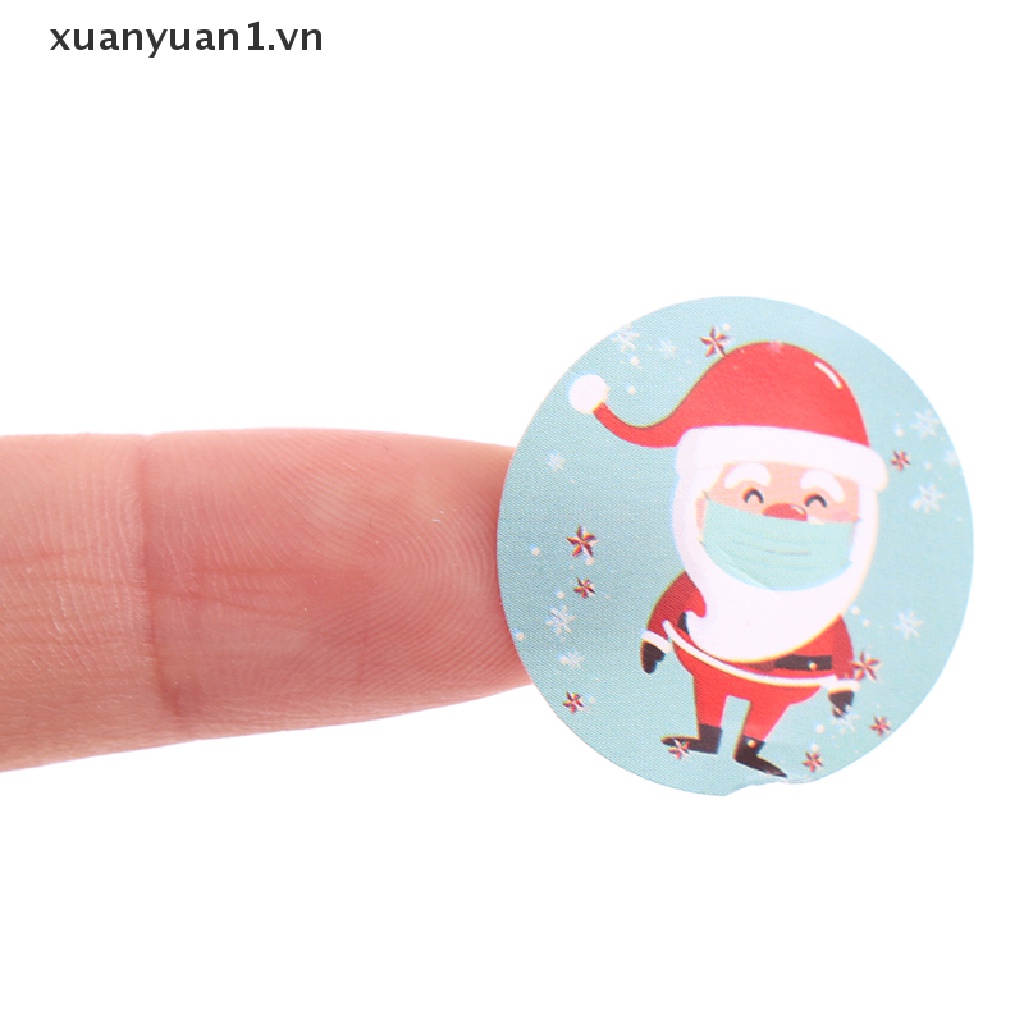 Cuộn 500 Nhãn Dán Trang Trí Hộp Quà Giáng Sinh Độc Đáo