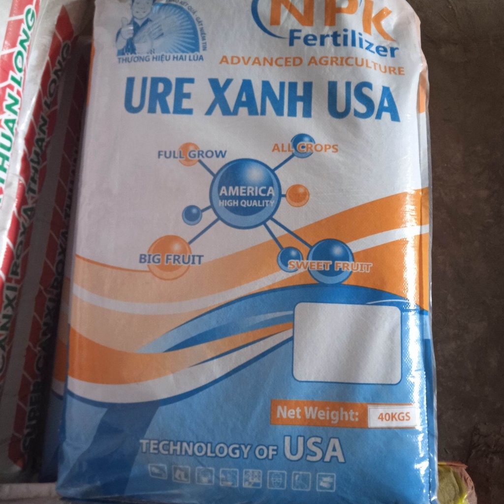 1 kg phân bón ure xanh USA, kích đâm chồi, vọt đọt, xanh dày lá cực nhanh