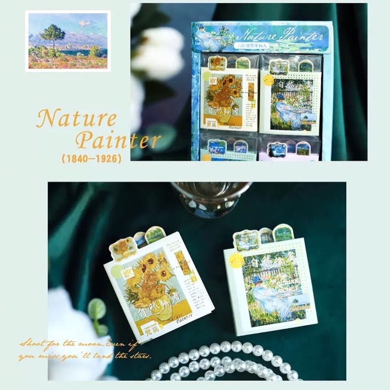 Giấy ghi chú, giấy note học tập hoạ tiết tranh nghệ thuật Van Gogh