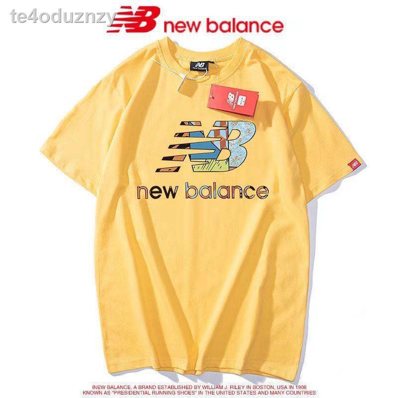 summer ins triều thương hiệu áo thun New Balance cho nam và nữ thể thao rộng rãi học sinh NB ngắn tay cổ tròn cotton