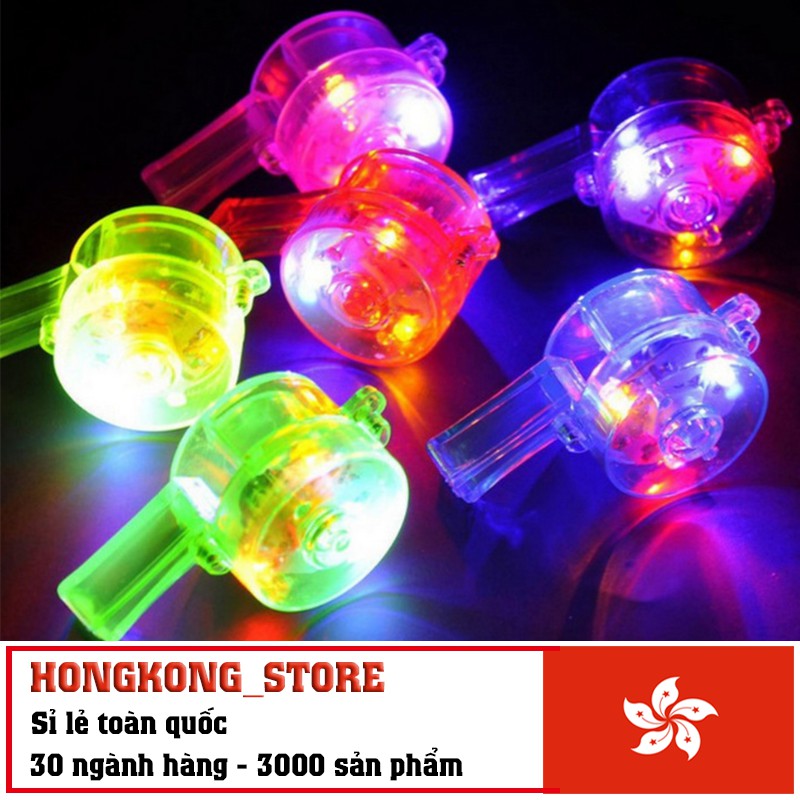 Còi nhựa đèn LED đẹp độc đáo - Còi nhựa kết hợp đèn nhấp nháy 3 chế độ cho bé