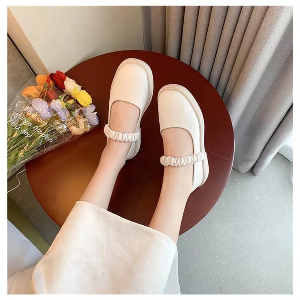 Sẵn hàng: Giày búp bê nữ đế đúc quai ngang chun xinh phong cách ulzzang