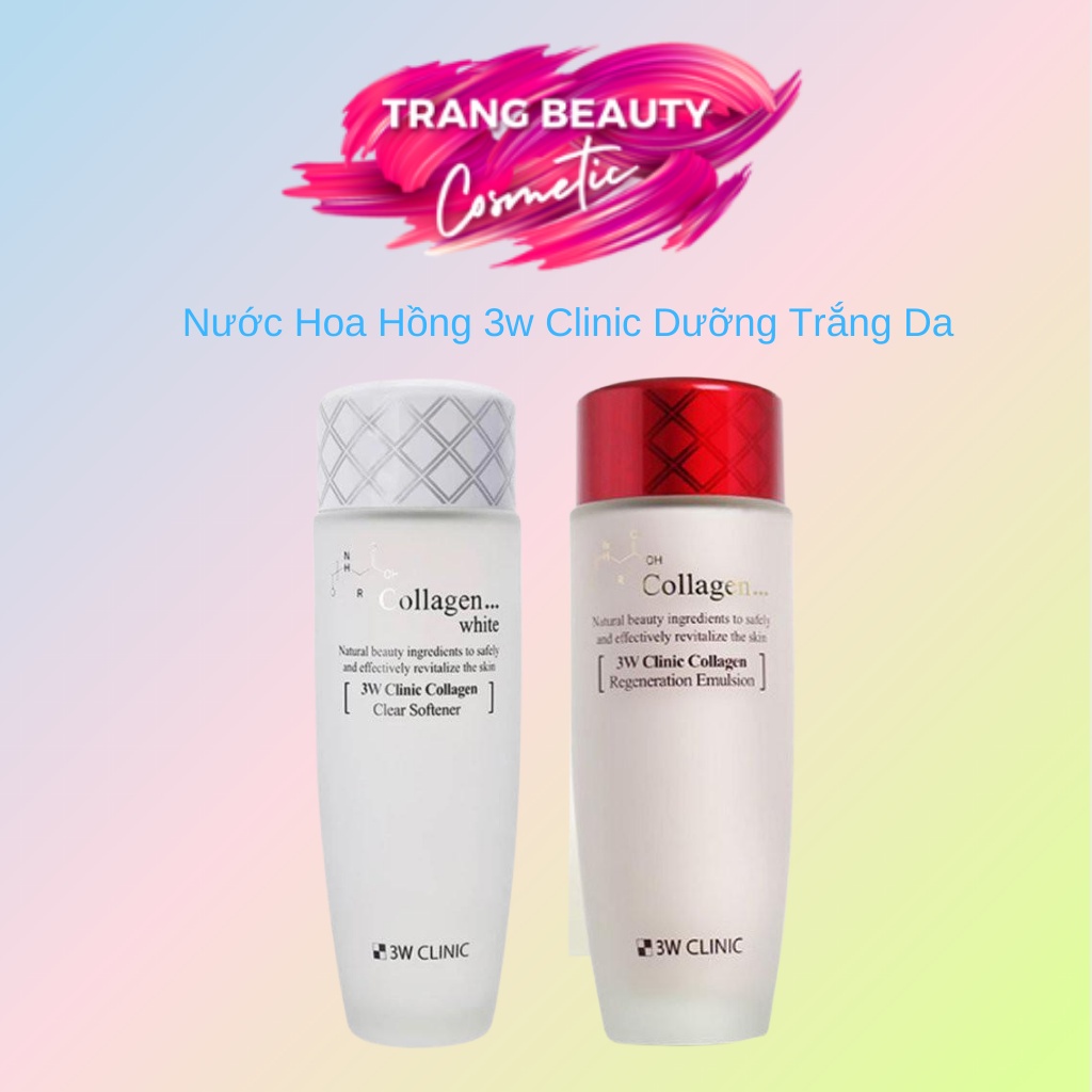 Nước Hoa Hồng 3w Clinic Dưỡng Trắng Da Chiết Xuất Từ Collagen 150ml