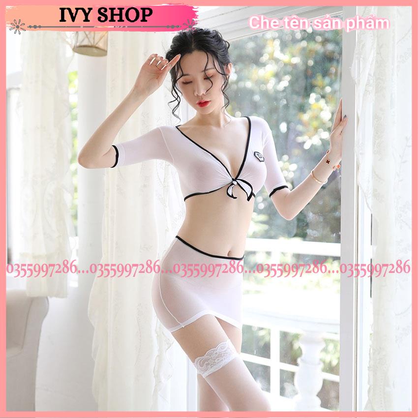 Bộ ngủ sexy co giãn xuyên thấu BN005 - Ivyshop Official