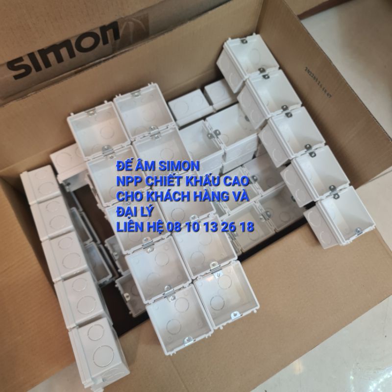 ĐẾ ÂM VUÔNG SIMON Type 76 và 86 cho dòng S6, 50, E6, I7, V8, lắp ghép lại được với nhau.