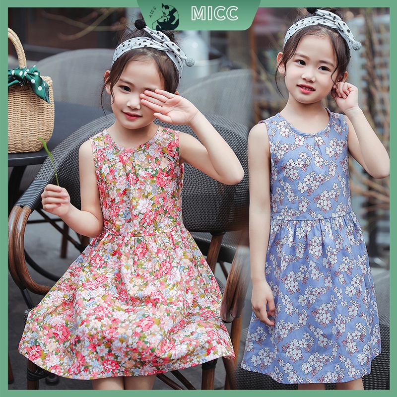 Đầm Sát Nách Thời Trang Cho Bé Gái Từ 3-16 Tuổi