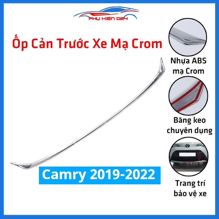 Ốp cản trước Camry 2019-2020 mạ crom trang trí chống trầy bảo vệ xe