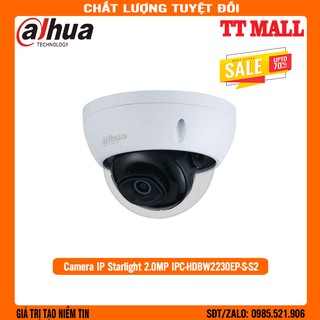 . camera ip starlight 2.0mp 1080p dahua ipc-hdbw2230ep-s-s2 - bảo hành chính hãng 2 năm . .