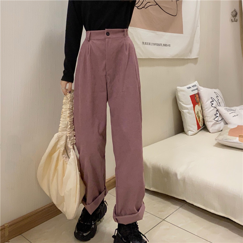 Quần Dài Nữ Ống Rộng Lưng Cao Thời Trang