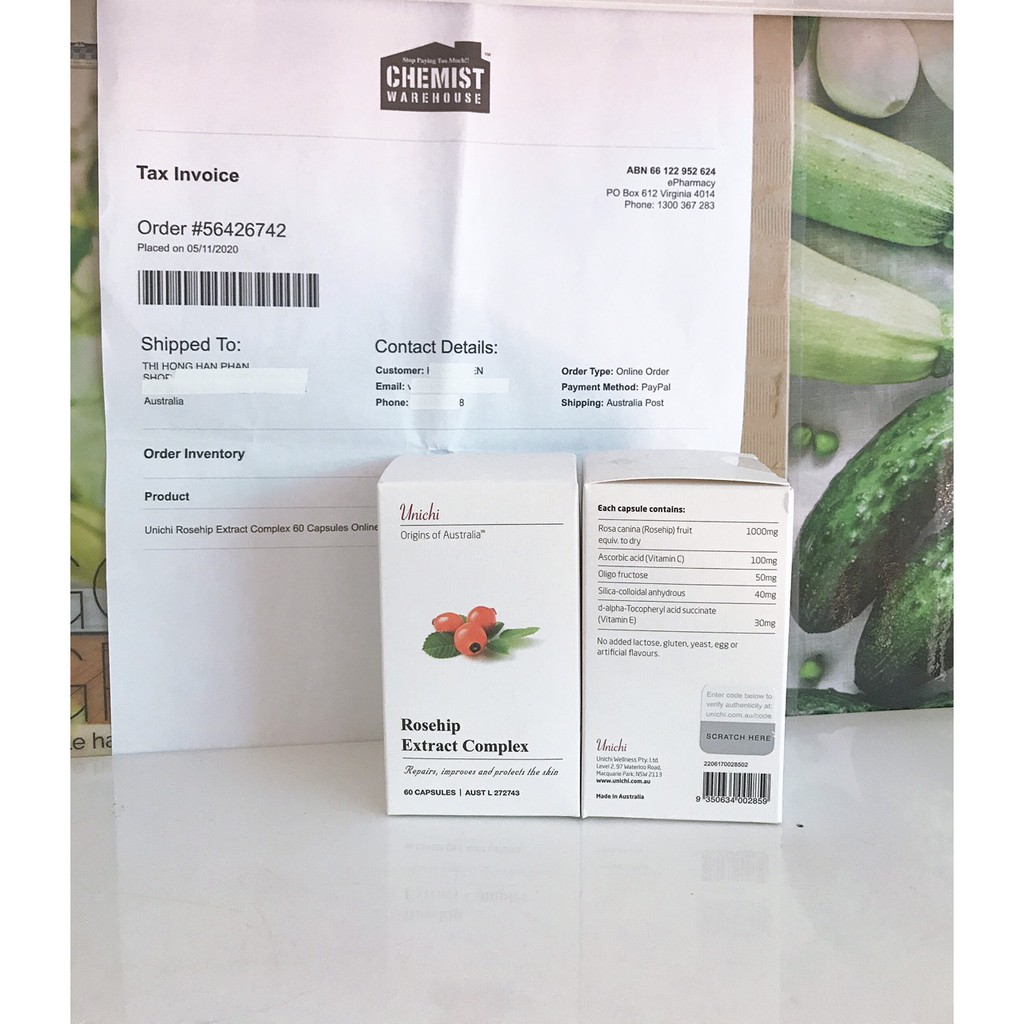 Unichi Rosehip Extract Complex 60 Capsules