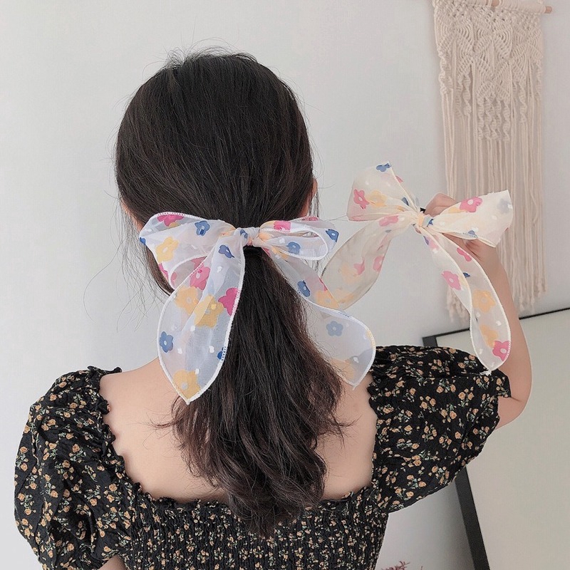 Dây buộc tóc WE FLOWER thắt nơ nhiều màu sắc phong cách Hàn Quốc