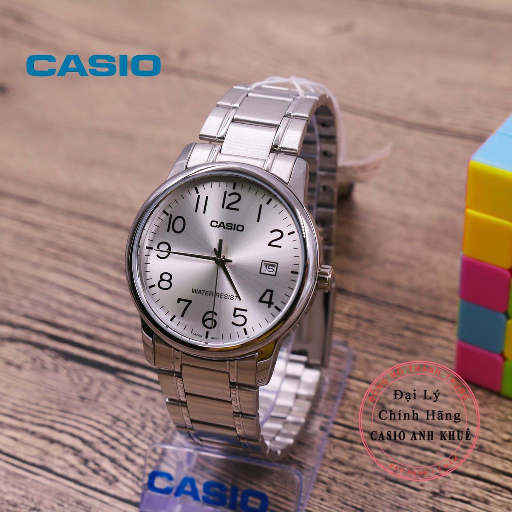 Đồng hồ nam Casio MTP-V002D-7BUDF dây kim loại