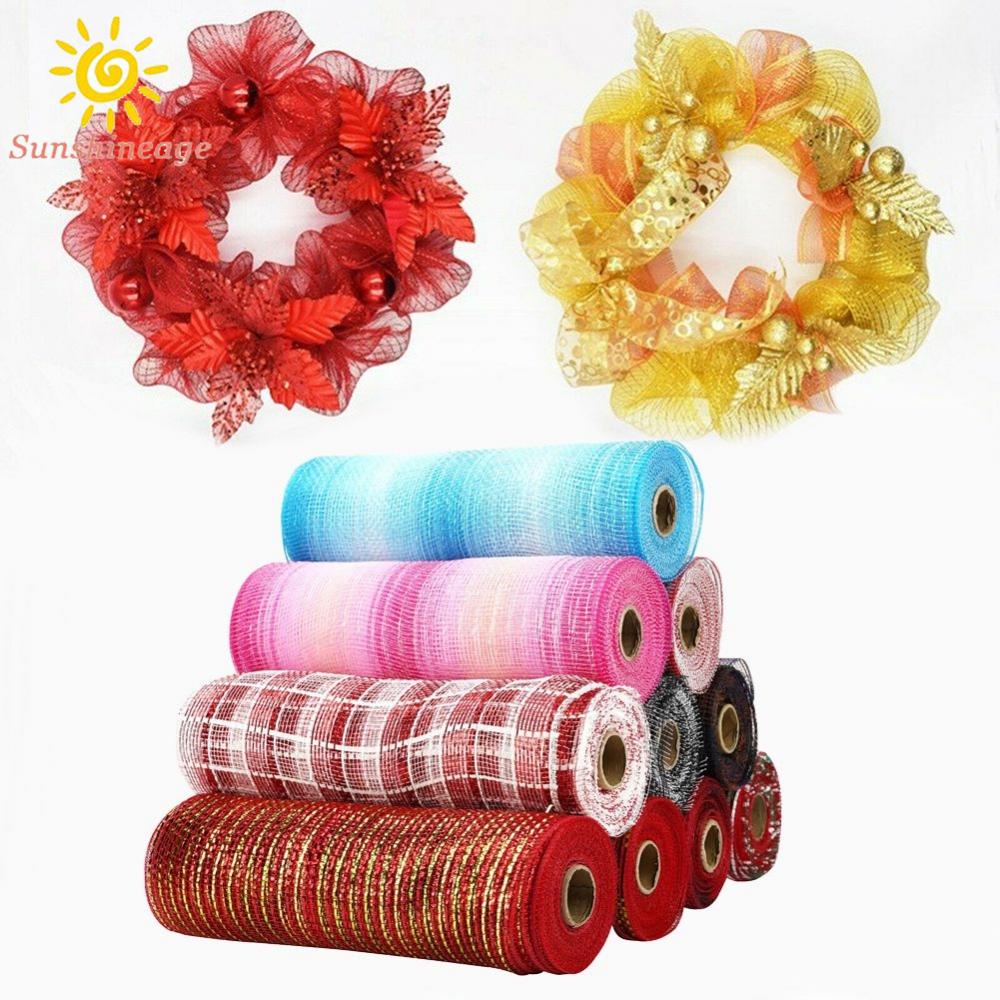 Cuộn Dây Lưới Ruy Băng Trang Trí Giáng Sinh Dài 10 Yards