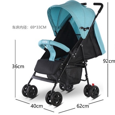 Xe đẩy trẻ em Gấp Nhẹ Thoải mái Có thể Ngồi Nằm An toàn Trẻ mới biết đi ngoài trời Autumn063