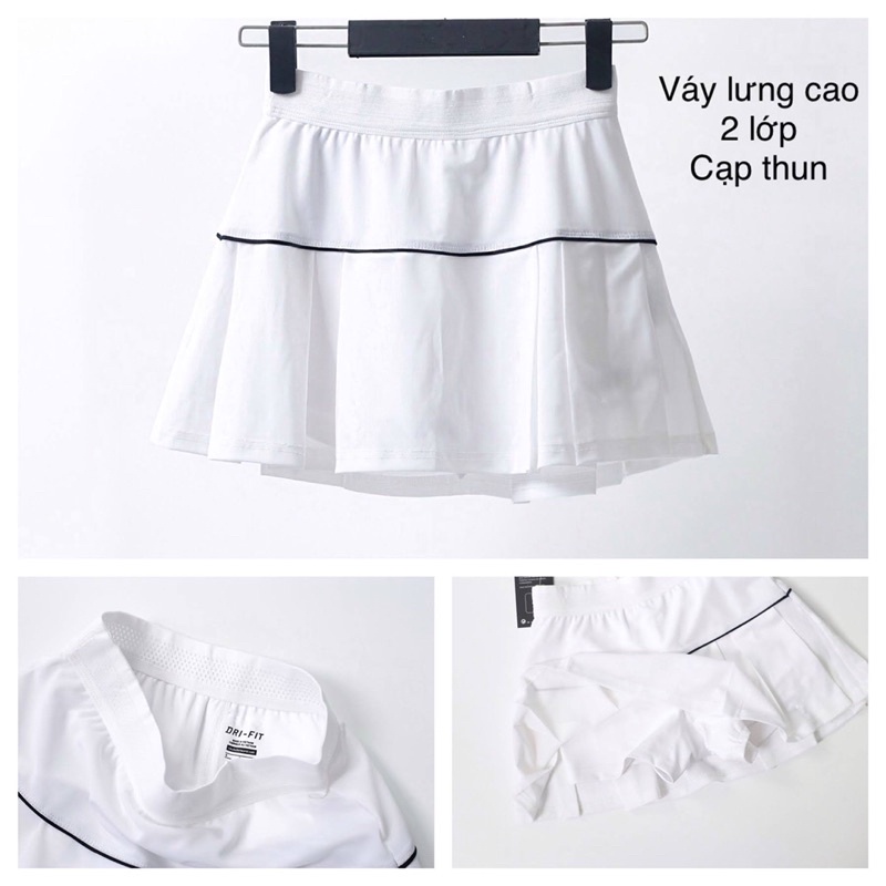 Chân váy tennis xếp ly cao cấp lưng cạp cao kiểu lưới cực gợi cảm