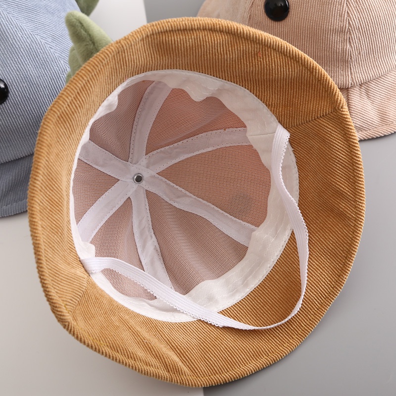 Mũ khủng long rộng vành cho bé trai, bé gái từ 1-3 tuổi có dây buộc