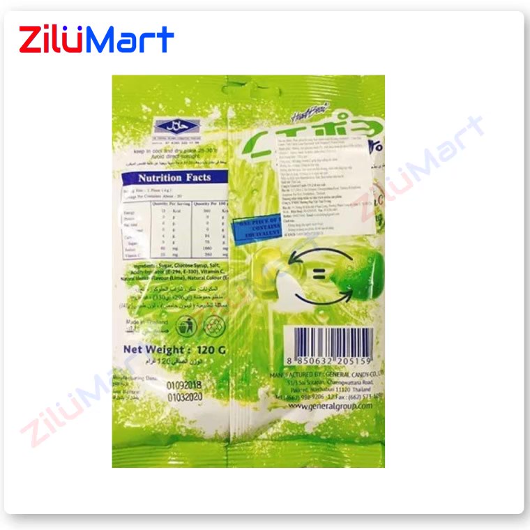 Kẹo chanh muối Thái Lan Hartbeat loại 120g