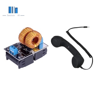 5-12V Low Voltage ZVS Induction Heating Power Supply ule with Vintage Retro Telephone HandSet Phone Receiver MIC