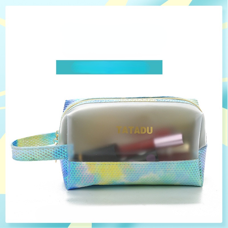 Túi Đựng Mỹ Phẩm mini Bằng Da pu Màu gradient Xinh Xắn