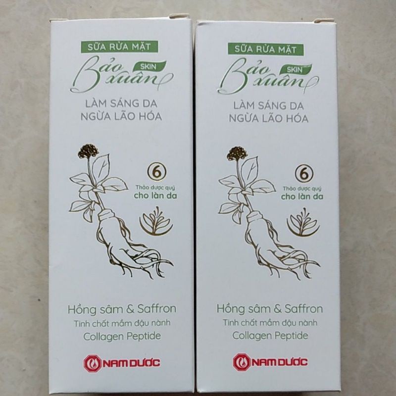 Sữa rửa mặt dược liệu Bảo Xuân Skin tube 100g
