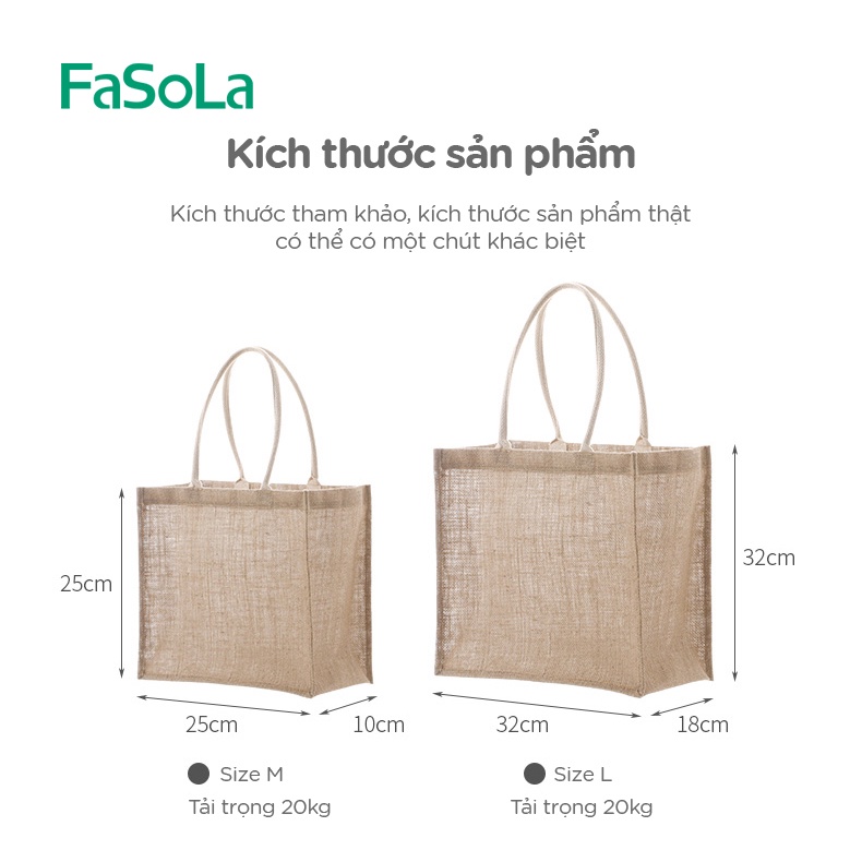 Túi xách thời trang chất liệu cotton và linen FASOLA FSLPS-365