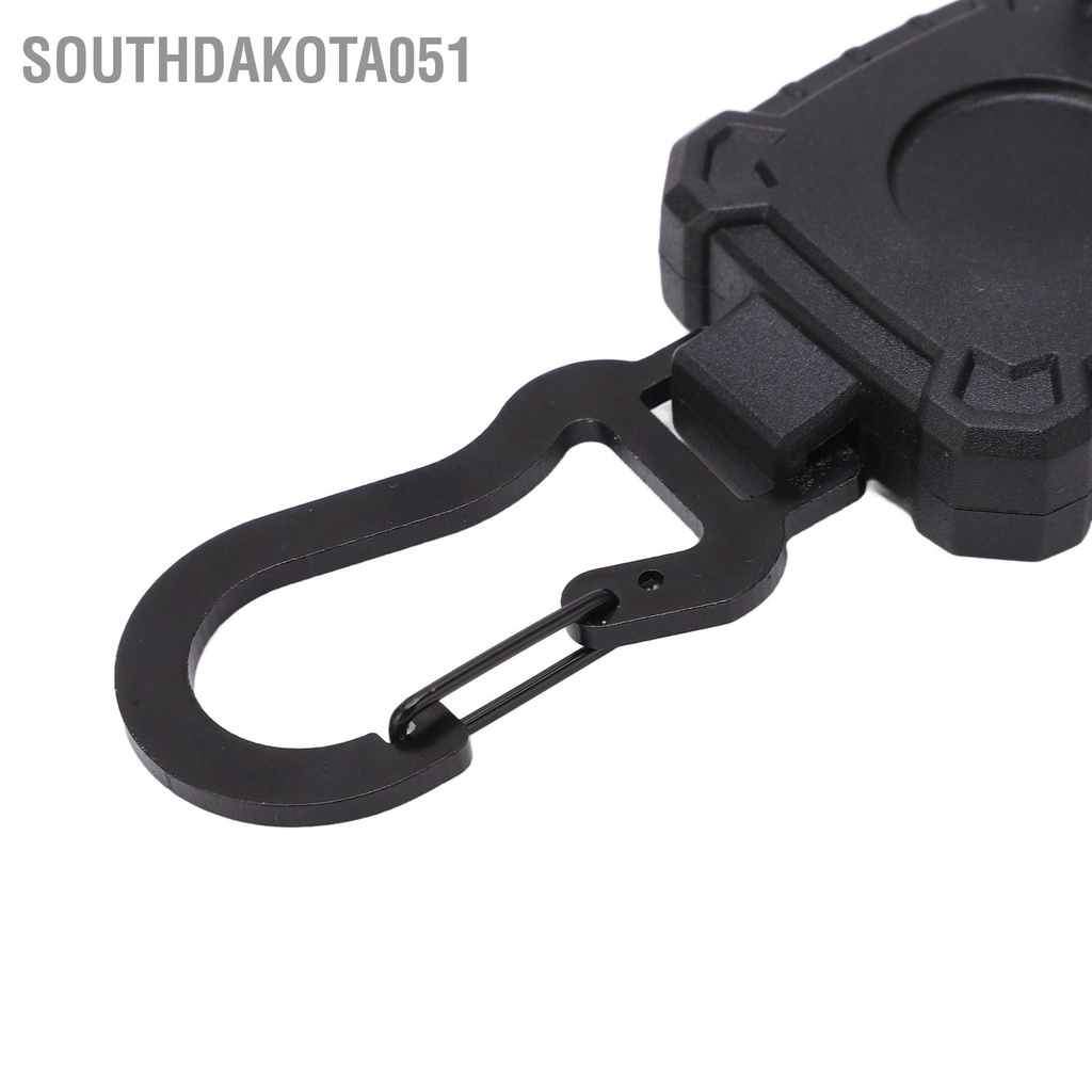 Southdakota051 Móc khóa có thể thu vào Chống thất lạc Chìa chống trộm Dây thép không gỉ Khóa dây Carabiner đàn hồi cao