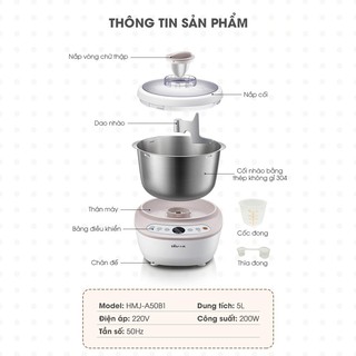 Máy nhồi bột Bear. Dung tích 5L.