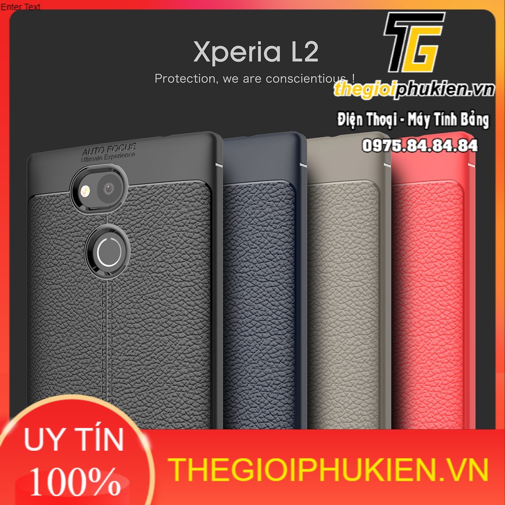  Ốp lưng Sony L2 silicon giả da Auto Focus