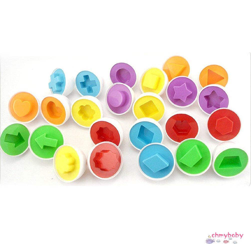 【OMB】 6pcs/set Eggs Toys Wise Pretend Puzzle Eggs Baby Kid Egg Matching Puzzles Toys