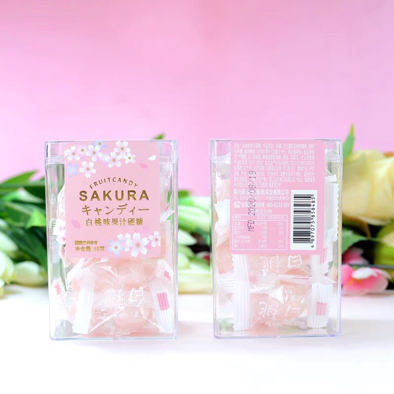 Kẹo Trái Cây Sakura Hương Đào - Hộp 68g