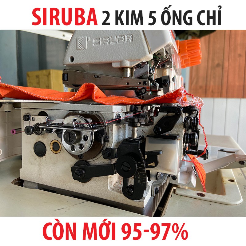 Siruba máy vắt sổ 2 kim 5 ống chỉ mô tơ liền trục tiết kiệm điện hiệu Siruba