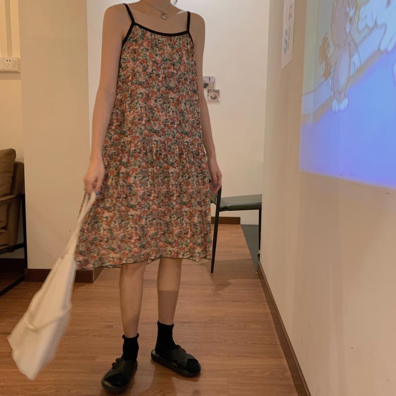 Đầm Ngủ Hai Dây Họa Tiết Hoa Thời Trang Mùa Hè Mới 2022 Dành Cho Bạn Nữ