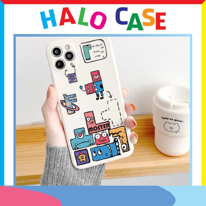 Ốp lưng iphone Xếp hình cạnh vuông BVC 6plus/6s/6splus/7/7plus/8/8plus/x/xs/11/12/pro/max/plus/promax - Halocase