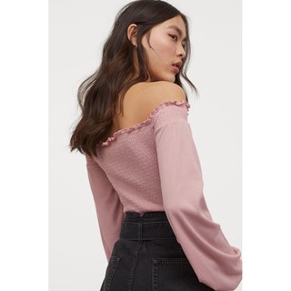 Áo trễ vai H&M auth vợt sale size S