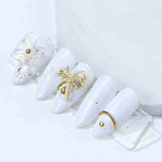Charm Nơ Tiêu Thử Đính Móng Vàng - Bạc