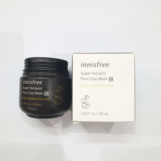 Mặt nạ đất sét Innisfree Super Volcanic Pore Clay Mask Và Jeju Volcanic pore clay mask - 100ml