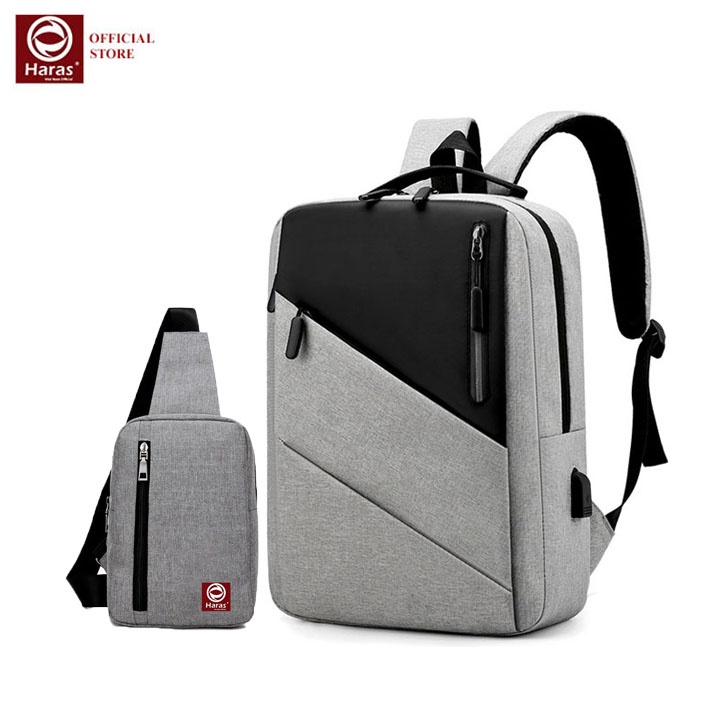 Combo Balo Laptop Cao Cấp Và Túi Đeo Chéo HARAS HR298HR147