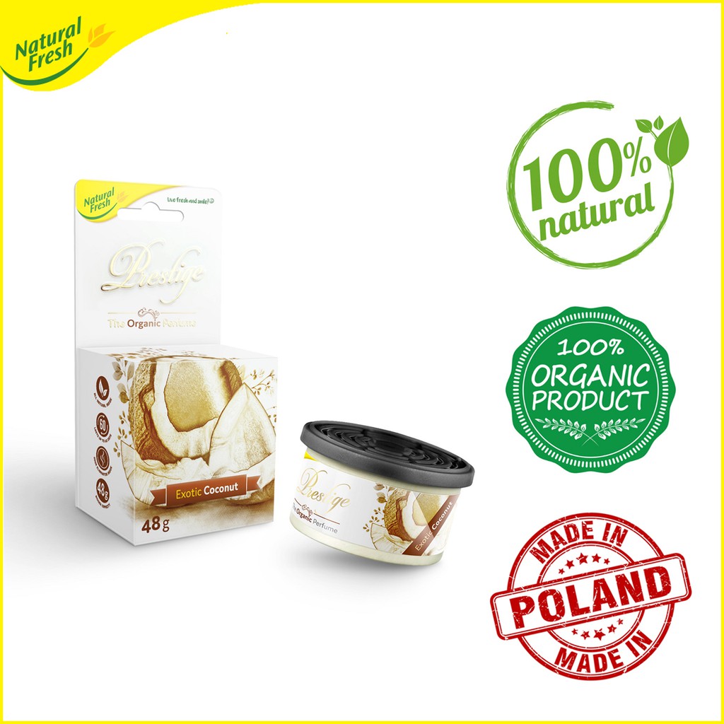 Hộp nước hoa ô tô, phòng ngủ 100% thiên nhiên Organic Natural Fresh OP048 - sáp thơm nước hoa ô tô