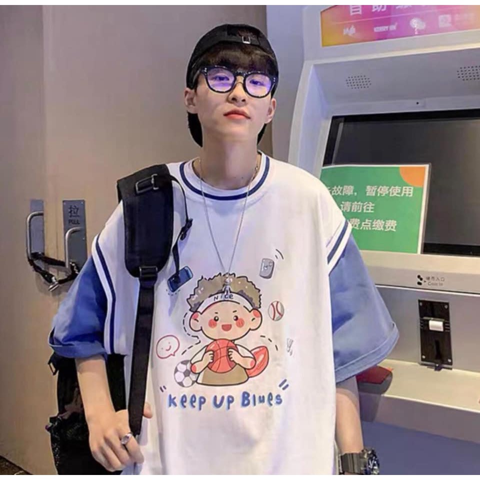 [RẺ VÔ ĐỊCH] Áo Thun Tay Lỡ Bóng Chày Cậu Bé Siêu Cute | BigBuy360 - bigbuy360.vn