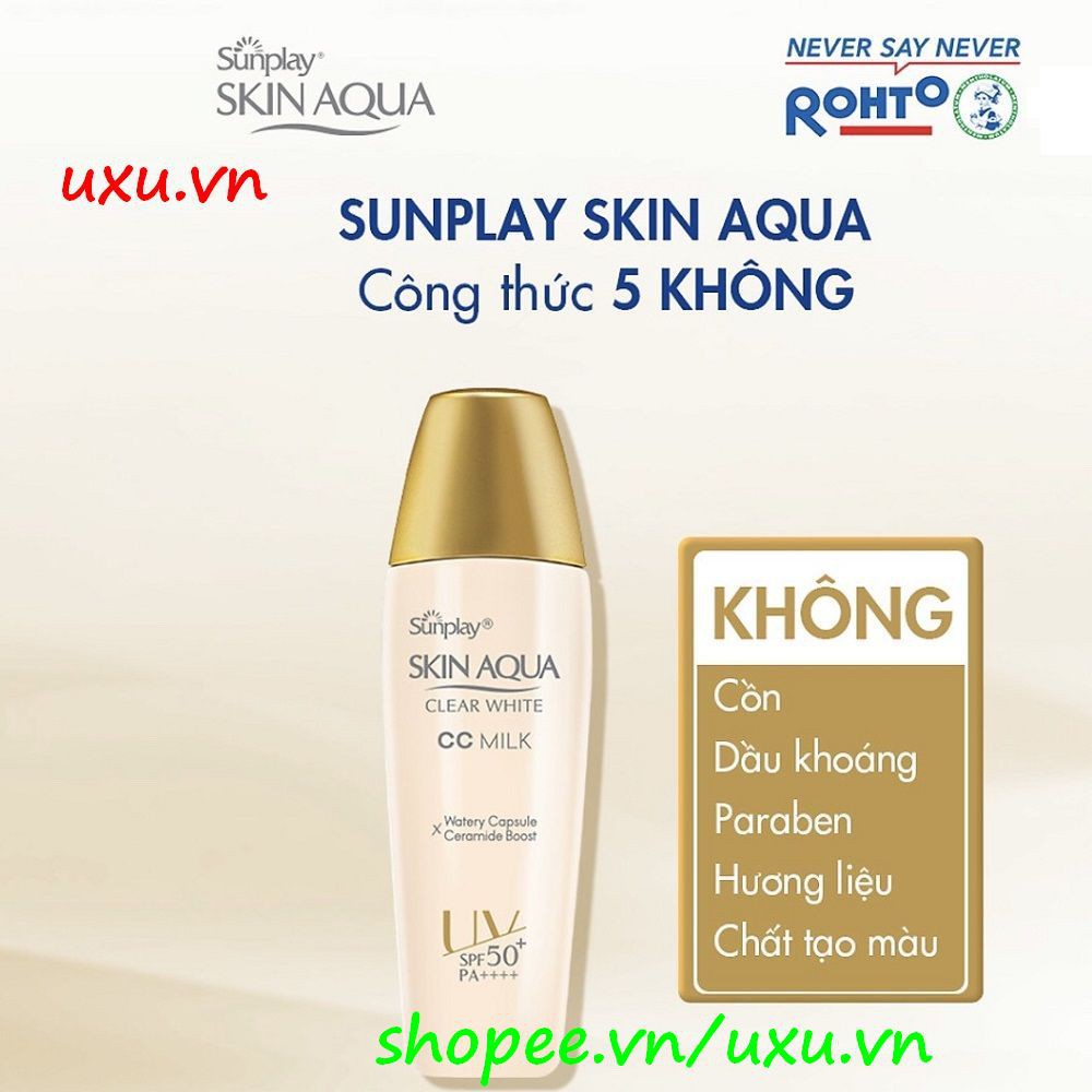 Sữa Chống Nắng 25G Sunplay Skin Aqua Clear White CC Milk SPF50+, PA++++ Dưỡng Da & Tra, Với uxu.vn Tất Cả Là Chính Hãng.