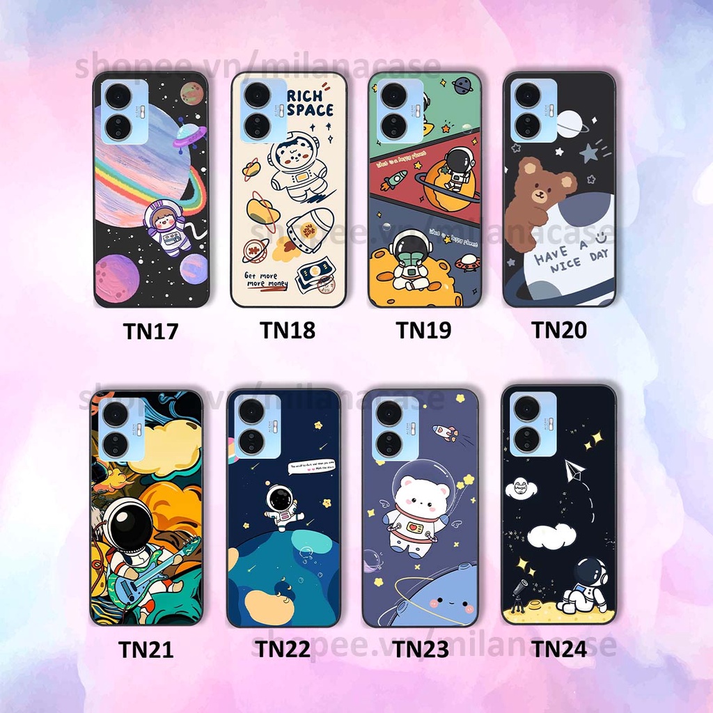 Ốp Vivo Y55 2022 in hình vũ trụ, phi hành gia bầu trời cute dễ thương