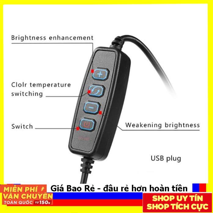 Bộ Chân thép 2M, kẹp điện thoại K01, livestream 3 chân Led 16cm live stream