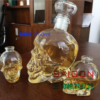 BÌNH THỦY TINH ĐẦU LÂU 750ML