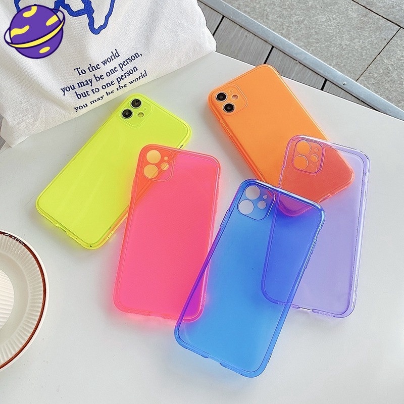Ốp Điện Thoại Màu Dạ Quang Thời Trang Cho Iphone ​Ốp Điện Thoại TPU Mềm Trong Suốt Cho iPhone 11 Pro X XR XS Max 6 7 8 Plus