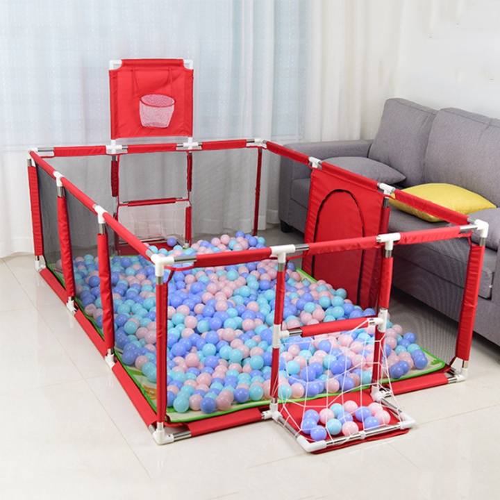 Quây bóng cho bé, quây cũi nhà bóng cho bé có ném bóng rổ - Kích thước 1m2x 2m3