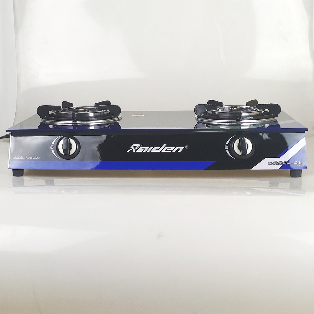 [Chính hãng] Bếp ga đôi Raiden RDB-2220 đầu đốt đồng, mặt kính cường lực chịu nhiệt đến 600 độ C