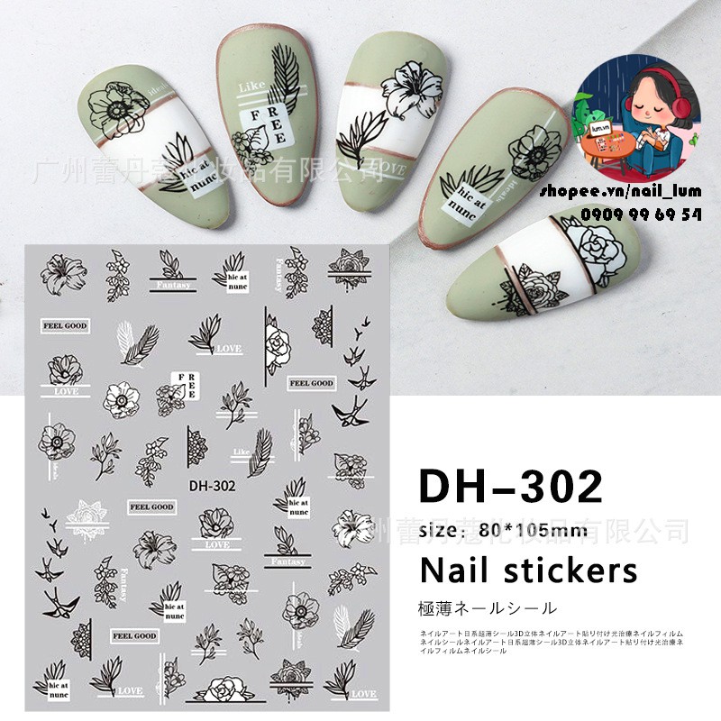 [Video Thực Tế] Nail Sticker - Dán Móng Tay Cánh Hoa