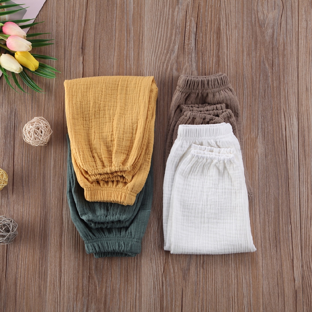 Quần dài cotton phong cách Vintage cho bé