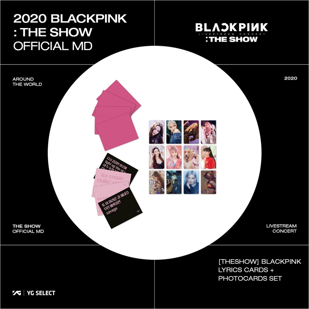 [Official] Bộ ảnh photocard hologam foil BLACKPINK THE SHOW Photocard và lyric cards